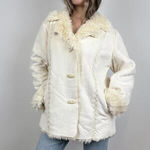 Liz Claiborne Women's Cream and White Penny Lane Coat